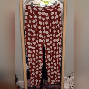 Urban Outfitters Brick Red Polka Dot Pants